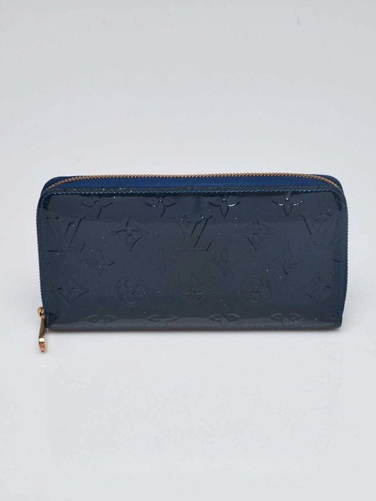Louis Vuitton Grand Blue Monogram Vernis Zippy Wallet